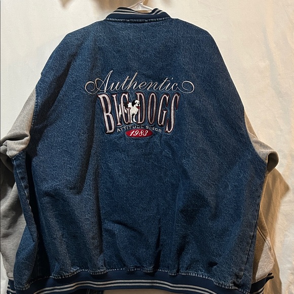 Big Dogs Blue and Gray Bomber Jacket 4x - Picture 2 of 9